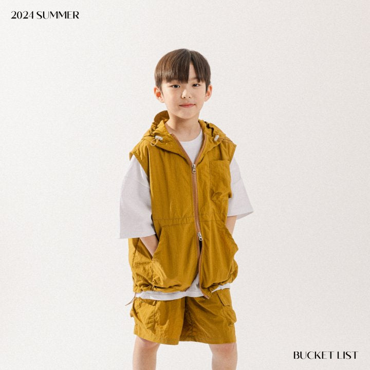 【25/夏】【店舗販売/即日発送】SET UP ナイロンフードベスト