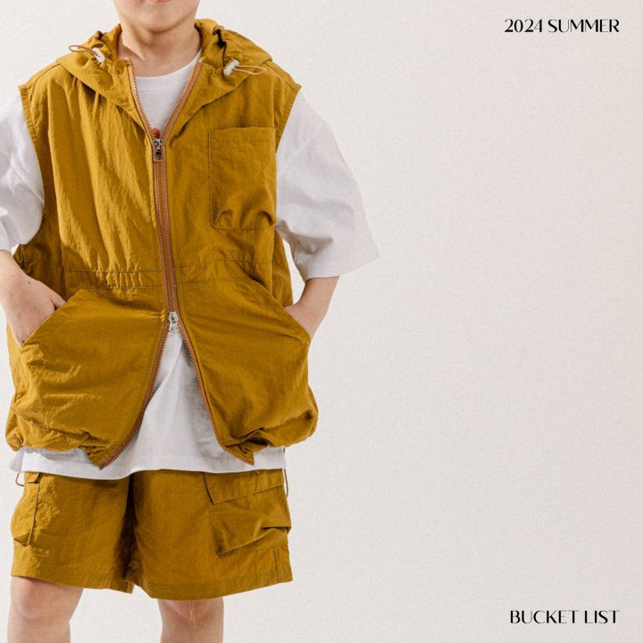 【25/夏】【店舗販売/即日発送】SET UP ナイロンフードベスト
