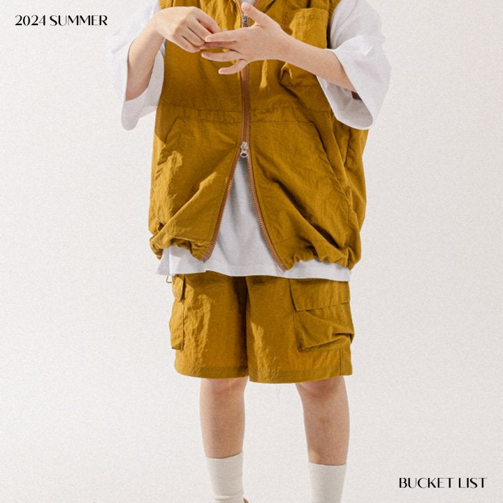 【25/夏】【店舗販売/即日発送】SET UP ナイロンフードベスト