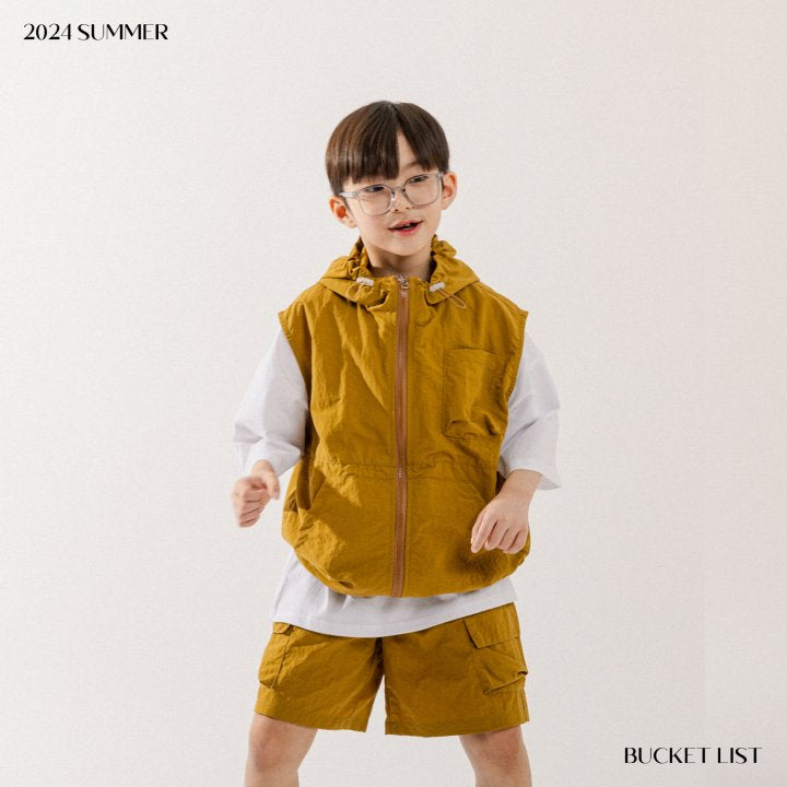 【25/夏】【店舗販売/即日発送】SET UP ナイロンフードベスト