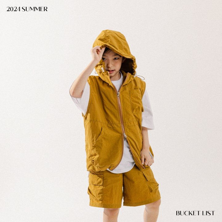 【25/夏】【店舗販売/即日発送】SET UP ナイロンフードベスト