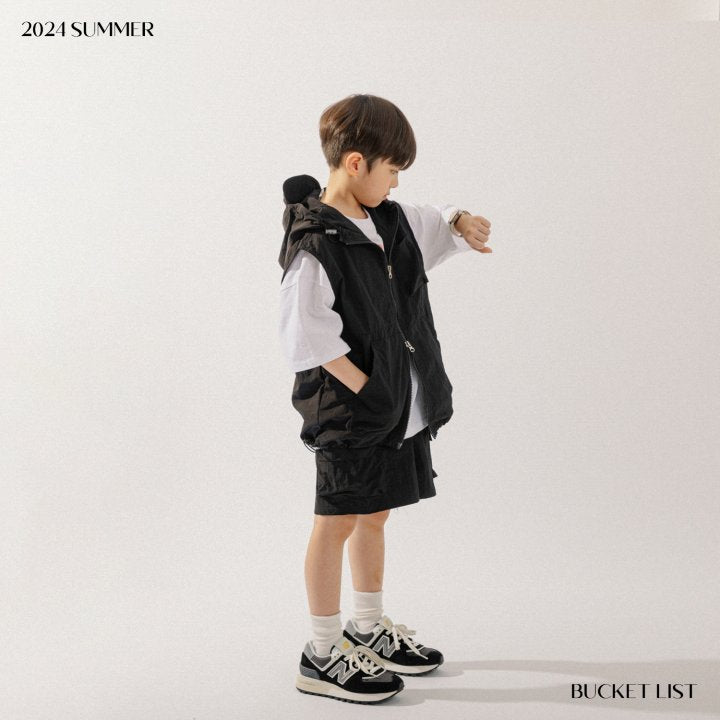 【25/夏】【店舗販売/即日発送】SET UP ナイロンフードベスト