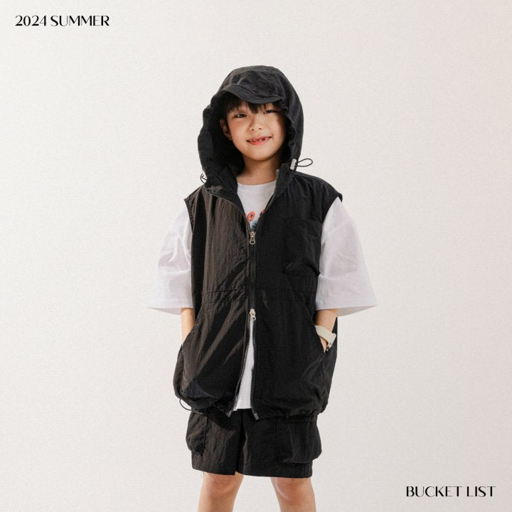 【25/夏】【店舗販売/即日発送】SET UP ナイロンフードベスト