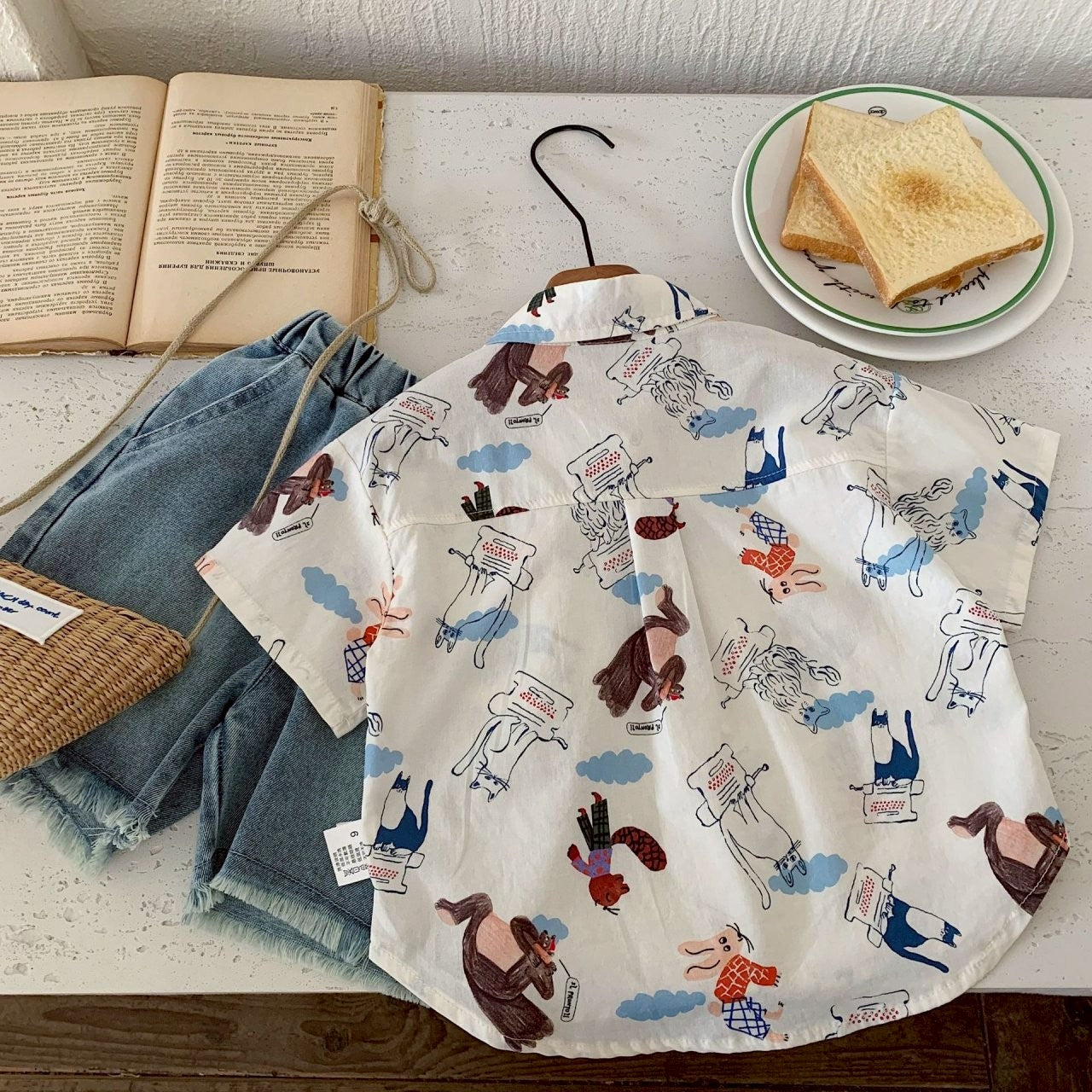 【24/夏】【店舗販売/即日発送】POP総柄シャツ
