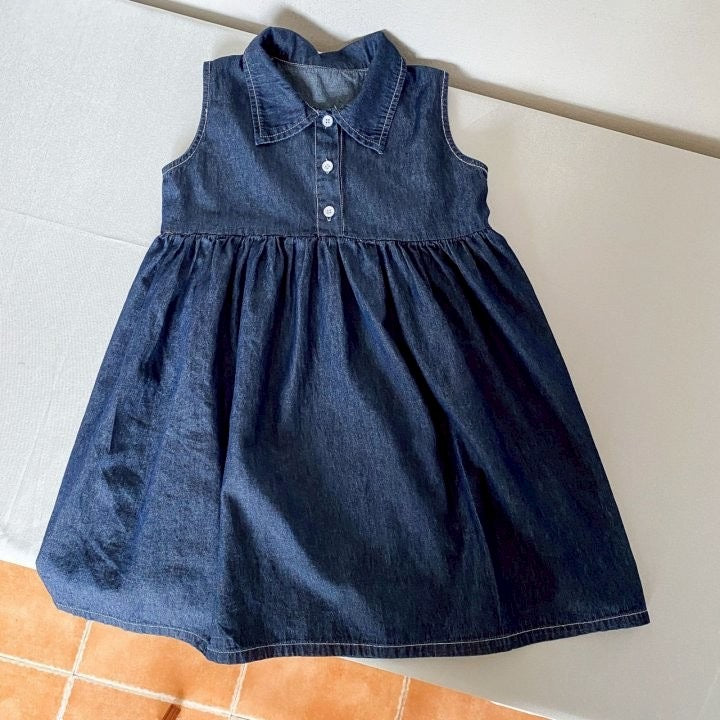 【25/夏】【店舗販売/即日発送】ノースリデニムワンピース