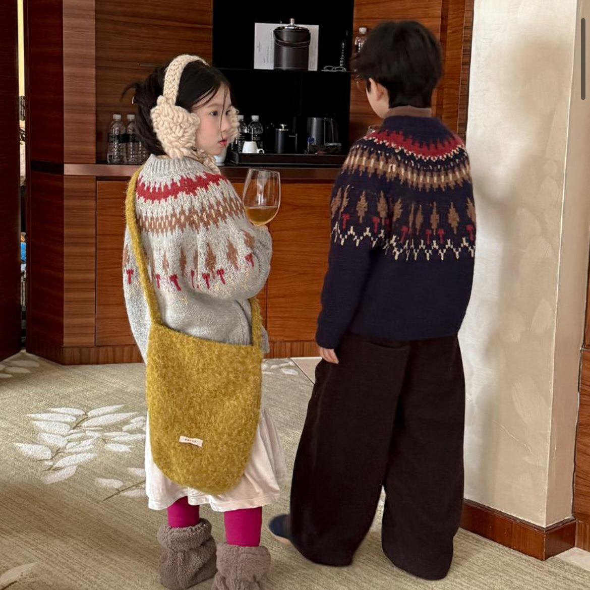 【25/冬】【店舗販売/即日発送】ボトルネックノルディックニット