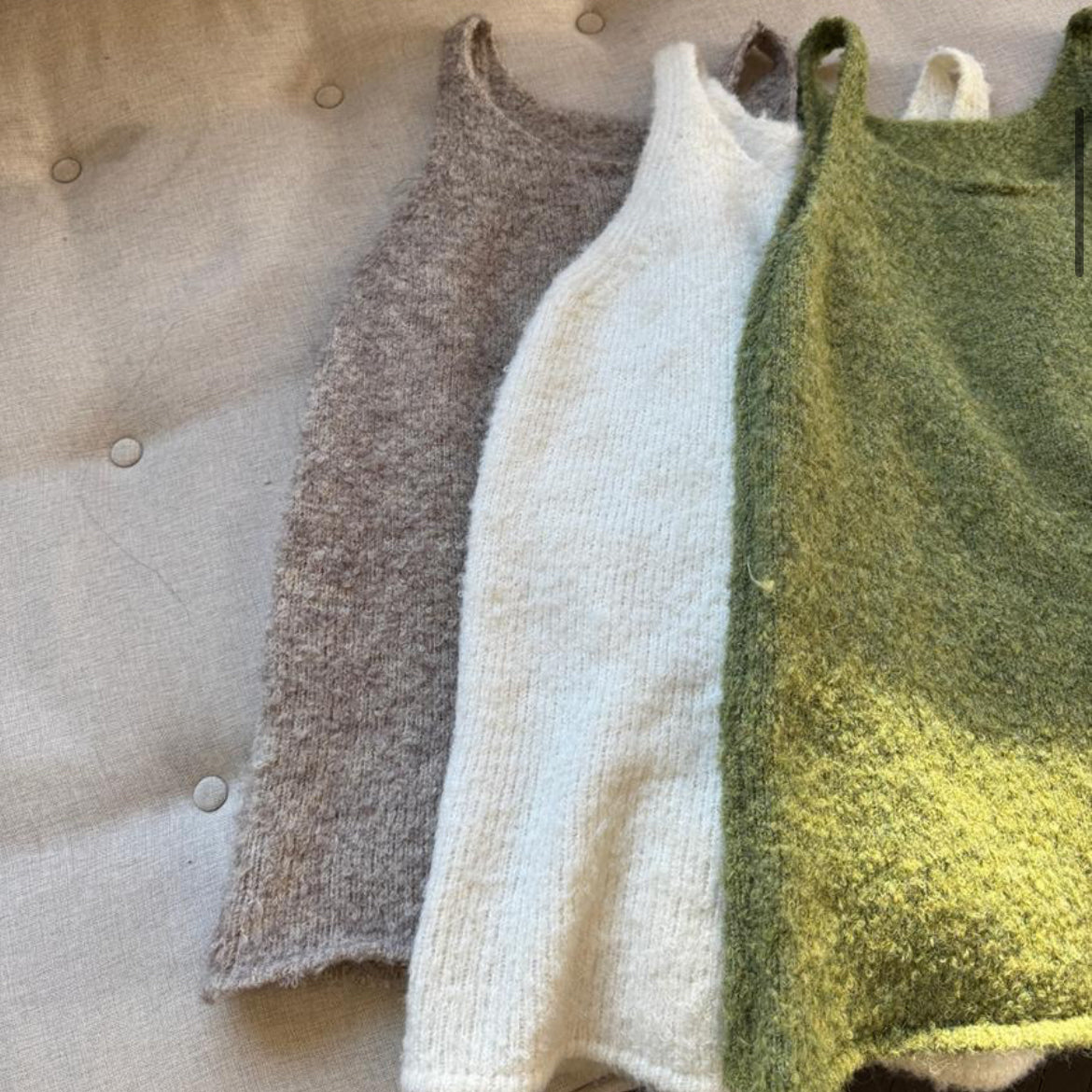 【25/冬】【店舗販売/即日発送】アクリルニットレイヤードワンピース