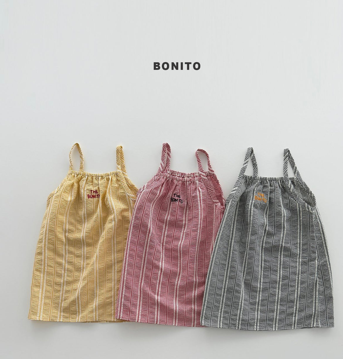 【26/夏】【店舗販売/即日発送】チェック柄キャミソールワンピース