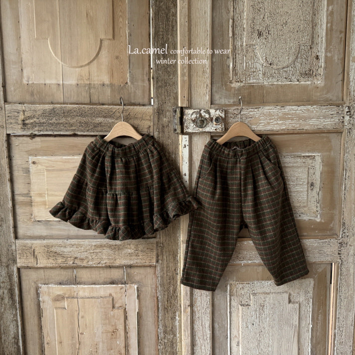 【24/冬】【店舗販売/即日発送】チェック柄ショートスカート