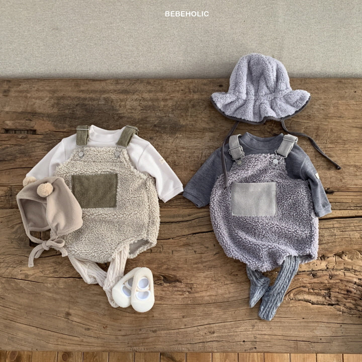 【24/冬】【店舗販売/即日発送】ボアレイヤードロンパース