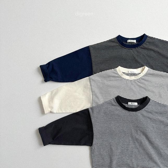 【25/秋】【店舗販売/即日発送】袖きりかえボーダーTシャツ