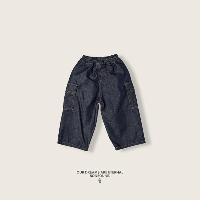 【25/秋】【店舗販売/即日発送】刺繍ロゴステッチデニムパンツ