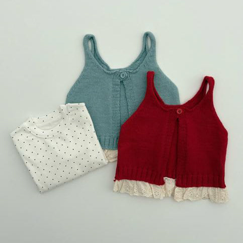 【25/秋】【店舗販売/即日発送】レイヤードニットビスチェカットソー