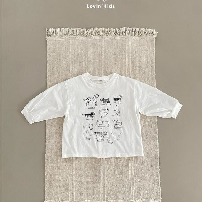 【25/秋】【店舗販売/即日発送】わんちゃんイラストTシャツ