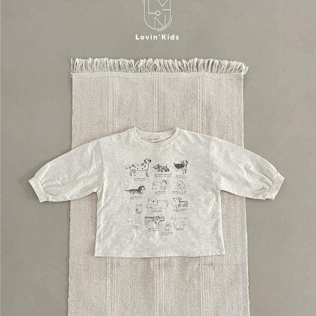 【25/秋】【店舗販売/即日発送】わんちゃんイラストTシャツ