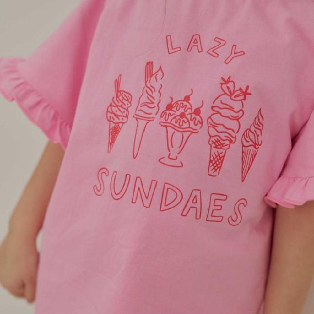 【26/夏】【店舗販売/即日発送】袖フリルスイーツTシャツ