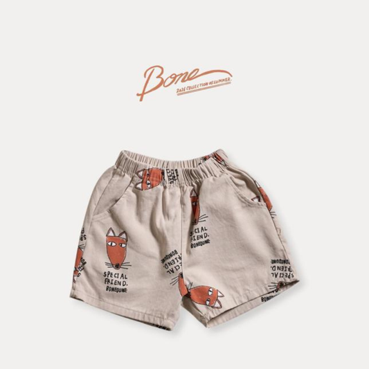 【26/夏】【店舗販売/即日発送】きつね柄ショートパンツ