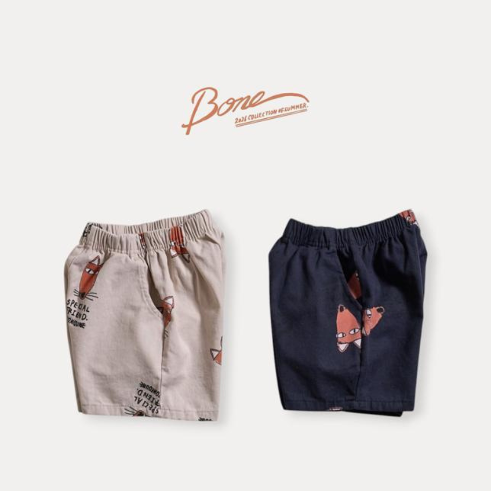 【26/夏】【店舗販売/即日発送】きつね柄ショートパンツ