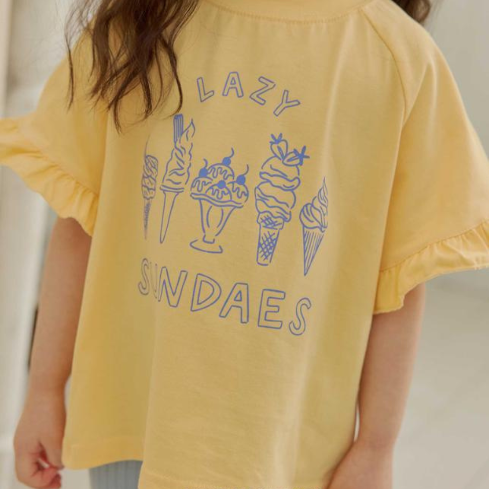 【26/夏】【店舗販売/即日発送】袖フリルスイーツTシャツ