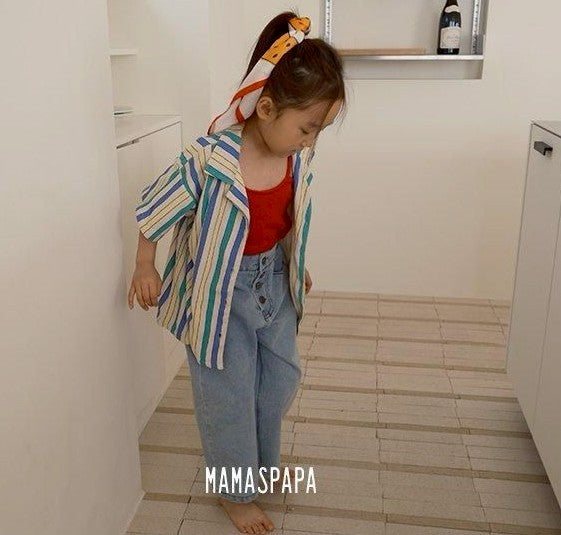 【25/夏】【店舗販売/即日発送】パイル地ストライプシャツ