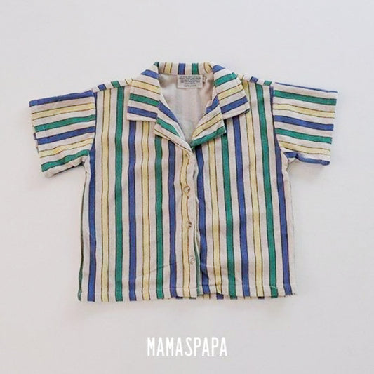 【25/夏】【店舗販売/即日発送】パイル地ストライプシャツ