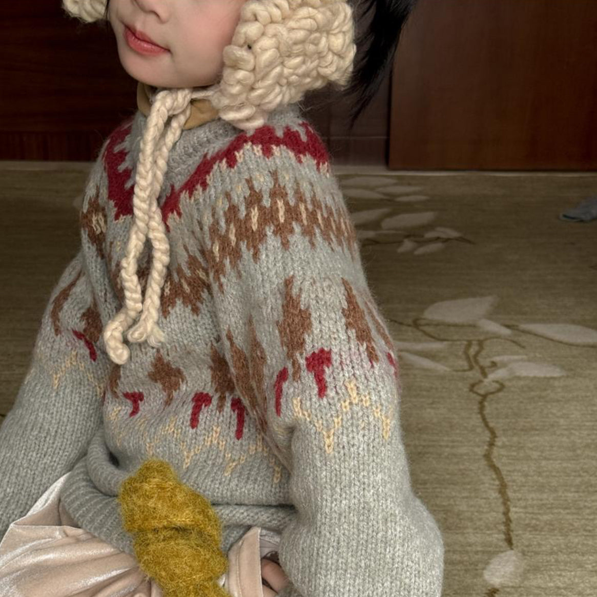 【25/冬】【店舗販売/即日発送】ボトルネックノルディックニット