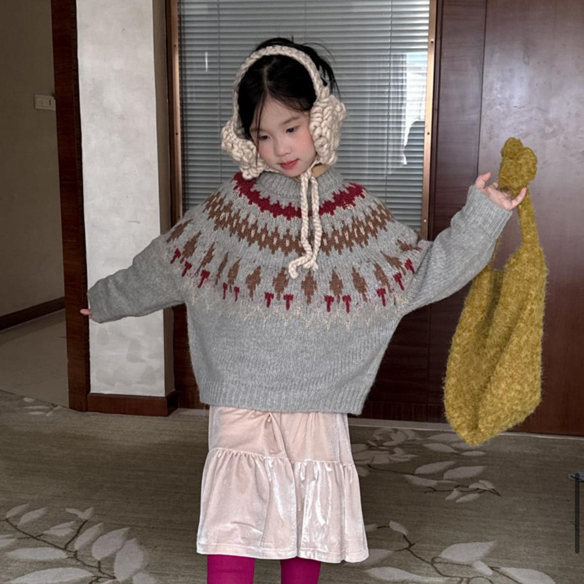 【25/冬】【店舗販売/即日発送】ボトルネックノルディックニット