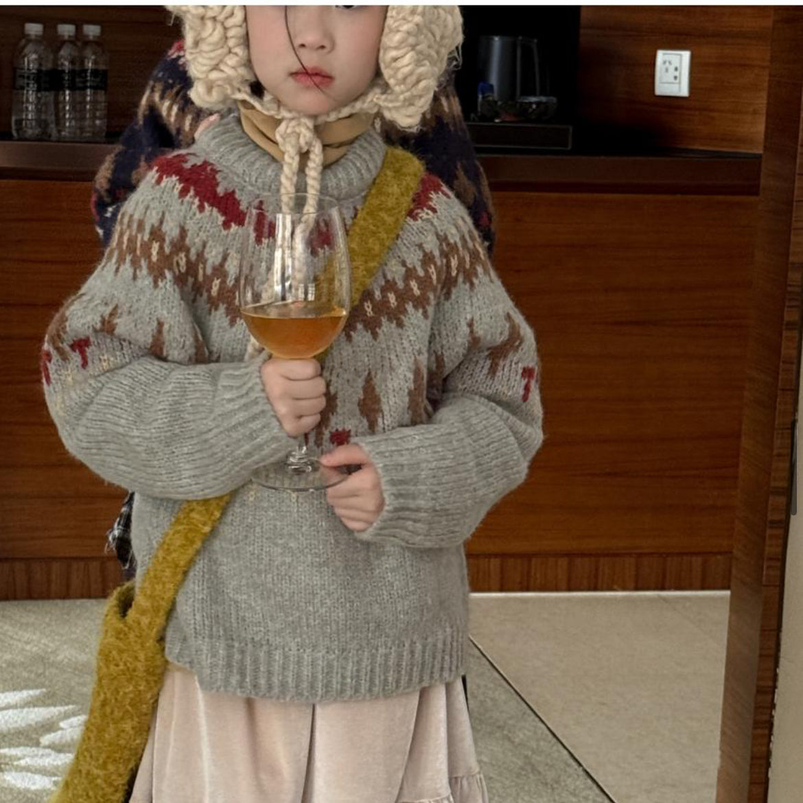 【25/冬】【店舗販売/即日発送】ボトルネックノルディックニット