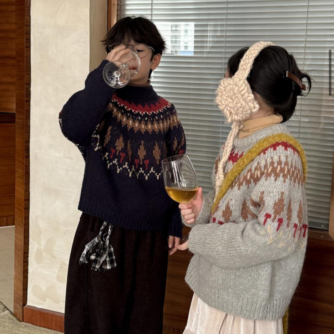 【25/冬】【店舗販売/即日発送】ボトルネックノルディックニット