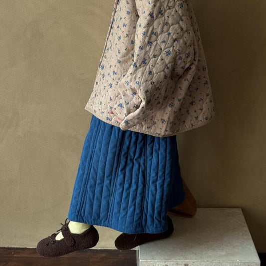 【25/冬】【店舗販売/即日発送】キルティングコーデュロイロングスカート