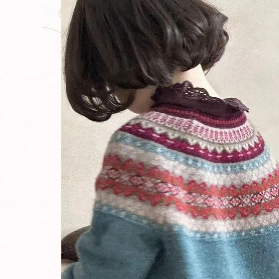 【25/冬】【店舗販売/即日発送】ガーリーアクリルラグランニット