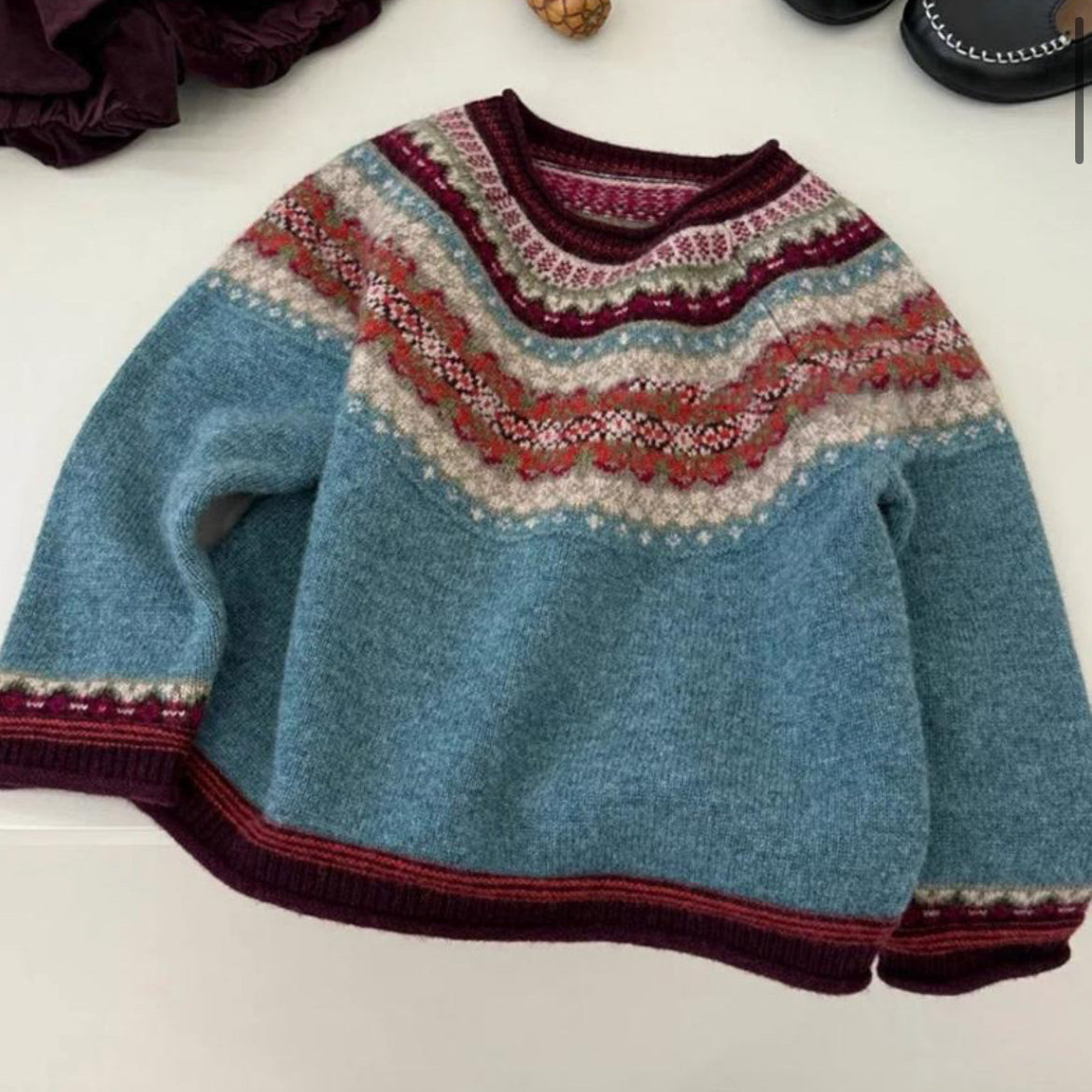 【25/冬】【店舗販売/即日発送】ガーリーアクリルラグランニット