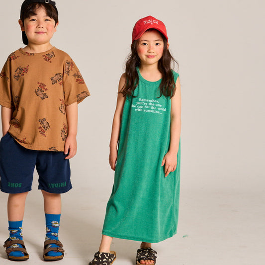 【25/夏】【店舗販売/即日発送】パイル地ノースリワンピース