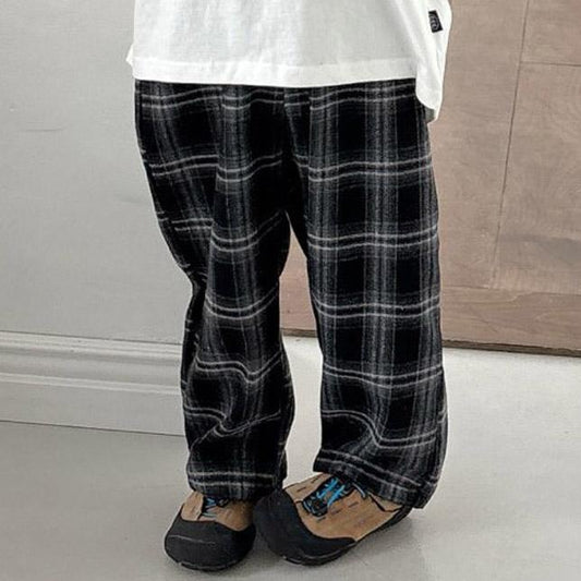 【25/秋】【店舗販売/即日発送】チェック柄フランネルパンツ