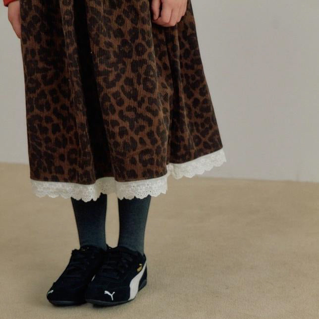 【25/冬】【店舗販売/即日発送】レオパードコーデュロイスカート