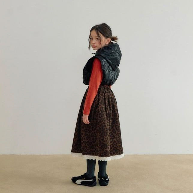 【25/冬】【店舗販売/即日発送】レオパードコーデュロイスカート