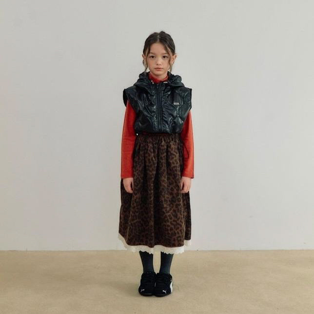 【25/冬】【店舗販売/即日発送】レオパードコーデュロイスカート