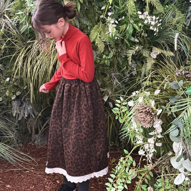 【25/冬】【店舗販売/即日発送】レオパードコーデュロイスカート