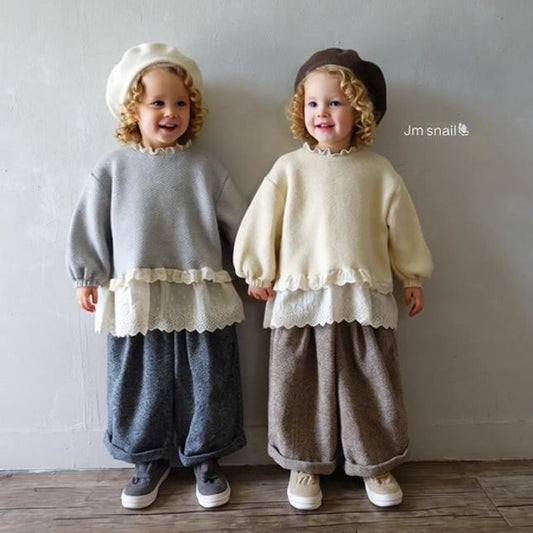 【25/冬】【店舗販売/即日発送】フリルレースレイヤードチュニック