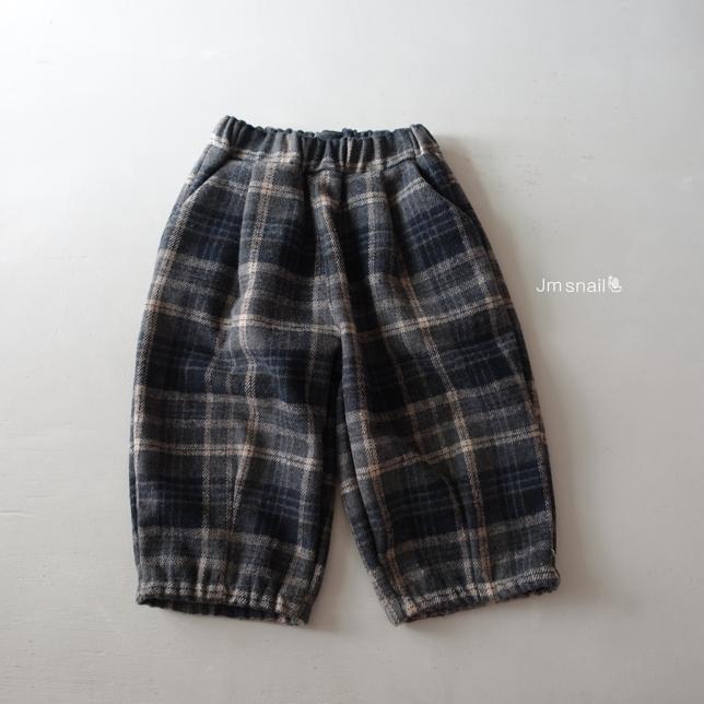 【25/冬】【店舗販売/即日発送】チェック柄起毛パンツ