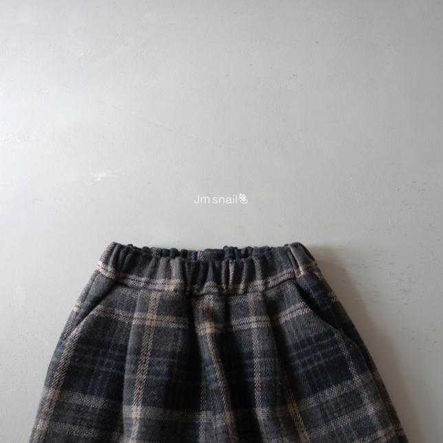 【25/冬】【店舗販売/即日発送】チェック柄起毛パンツ