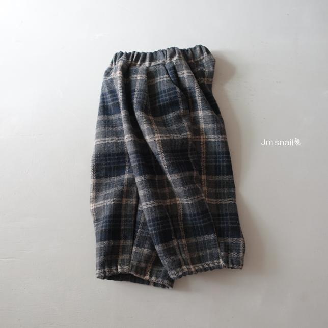 【25/冬】【店舗販売/即日発送】チェック柄起毛パンツ