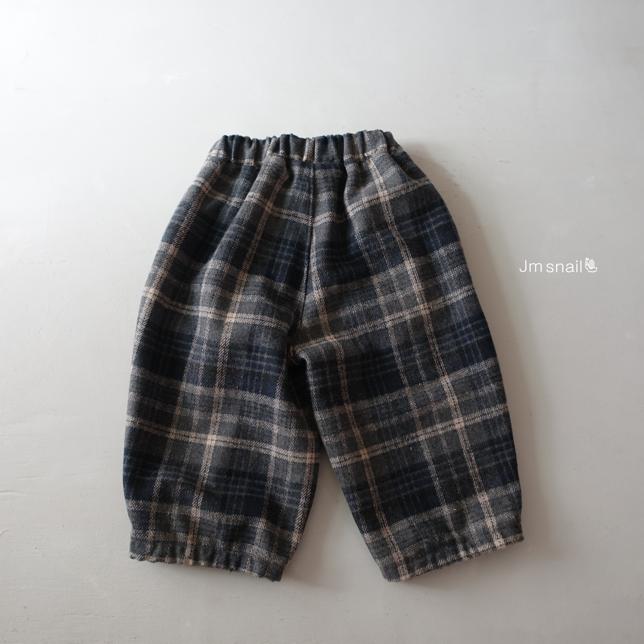 【25/冬】【店舗販売/即日発送】チェック柄起毛パンツ