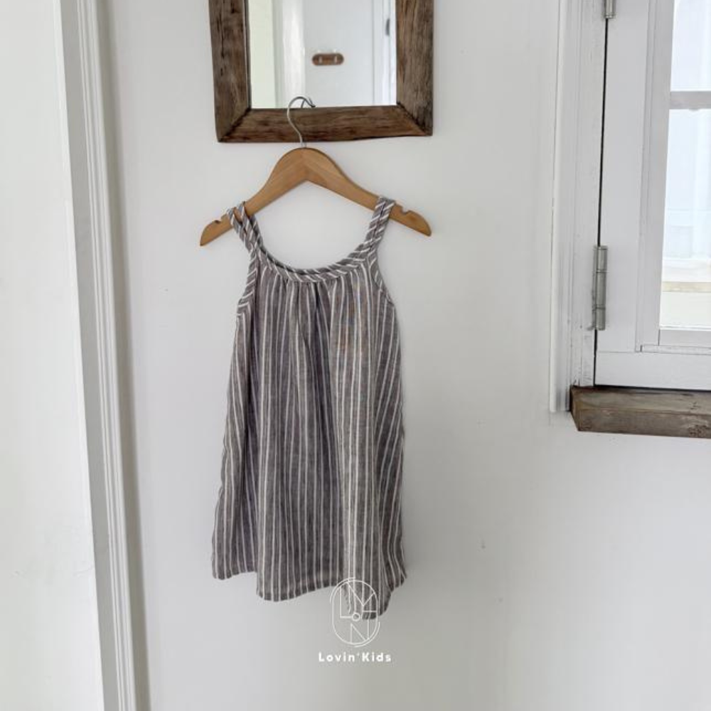 【26/夏】【店舗販売/即日発送】ストライプナチュラルワンピース