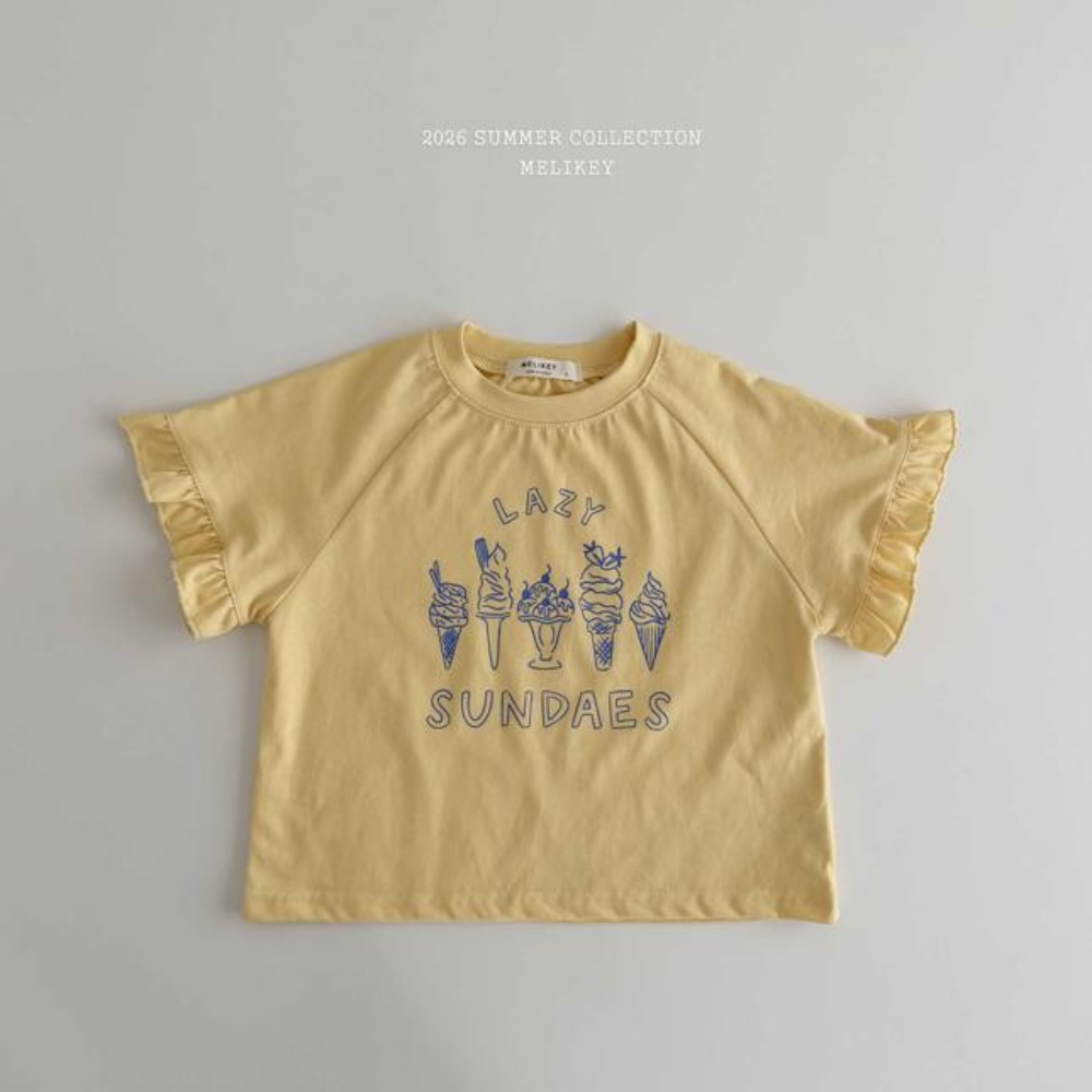 【26/夏】【店舗販売/即日発送】袖フリルスイーツTシャツ