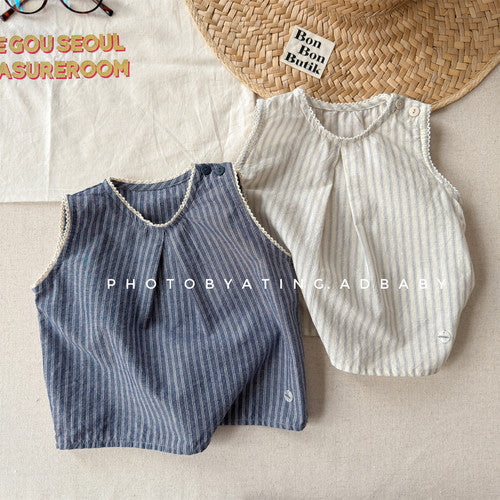 【26/夏】【店舗販売/即日発送】ノースリストライプブラウス