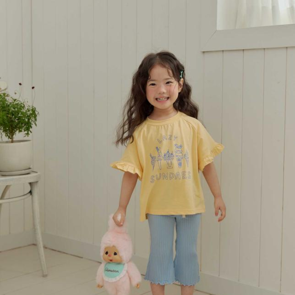【26/夏】【店舗販売/即日発送】袖フリルスイーツTシャツ