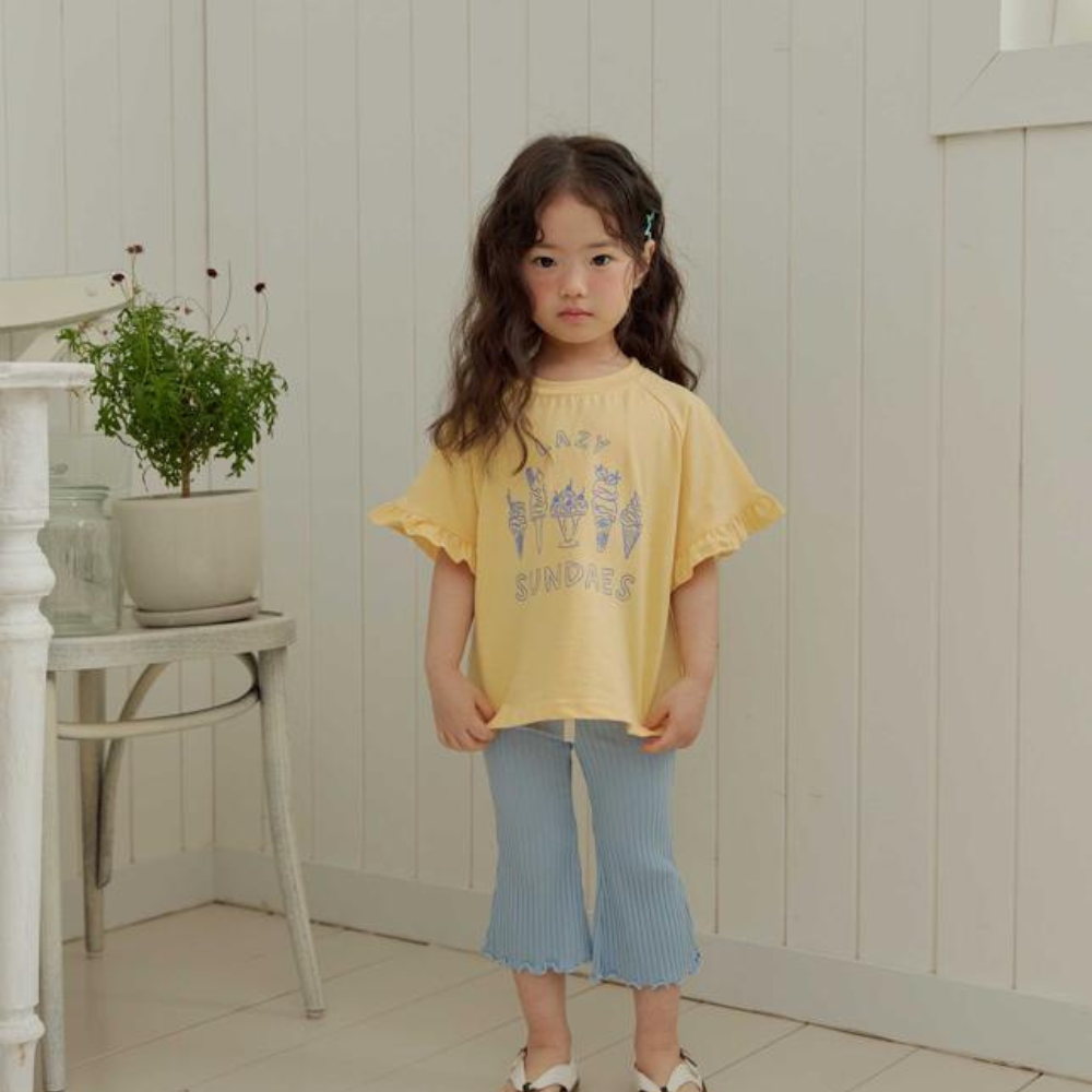 【26/夏】【店舗販売/即日発送】袖フリルスイーツTシャツ