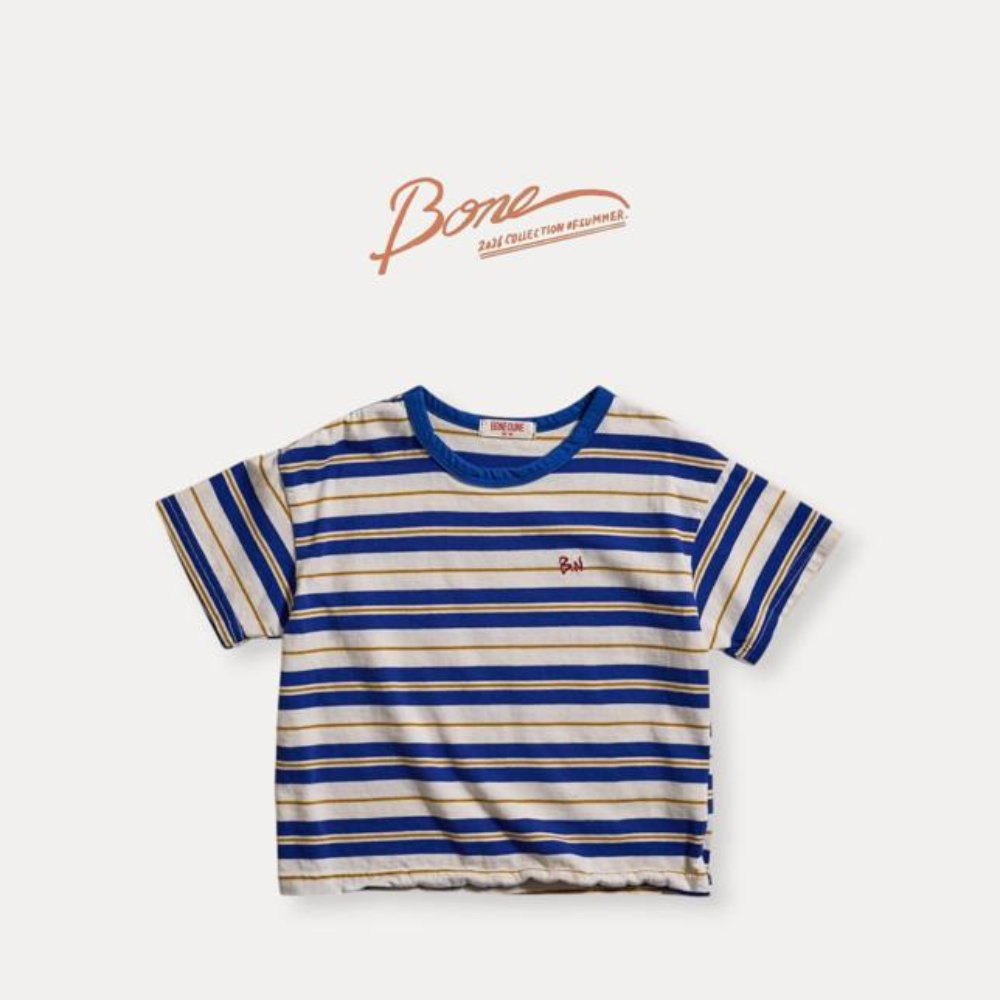 【26/夏】【店舗販売/即日発送】ボーダー刺繍Tシャツ