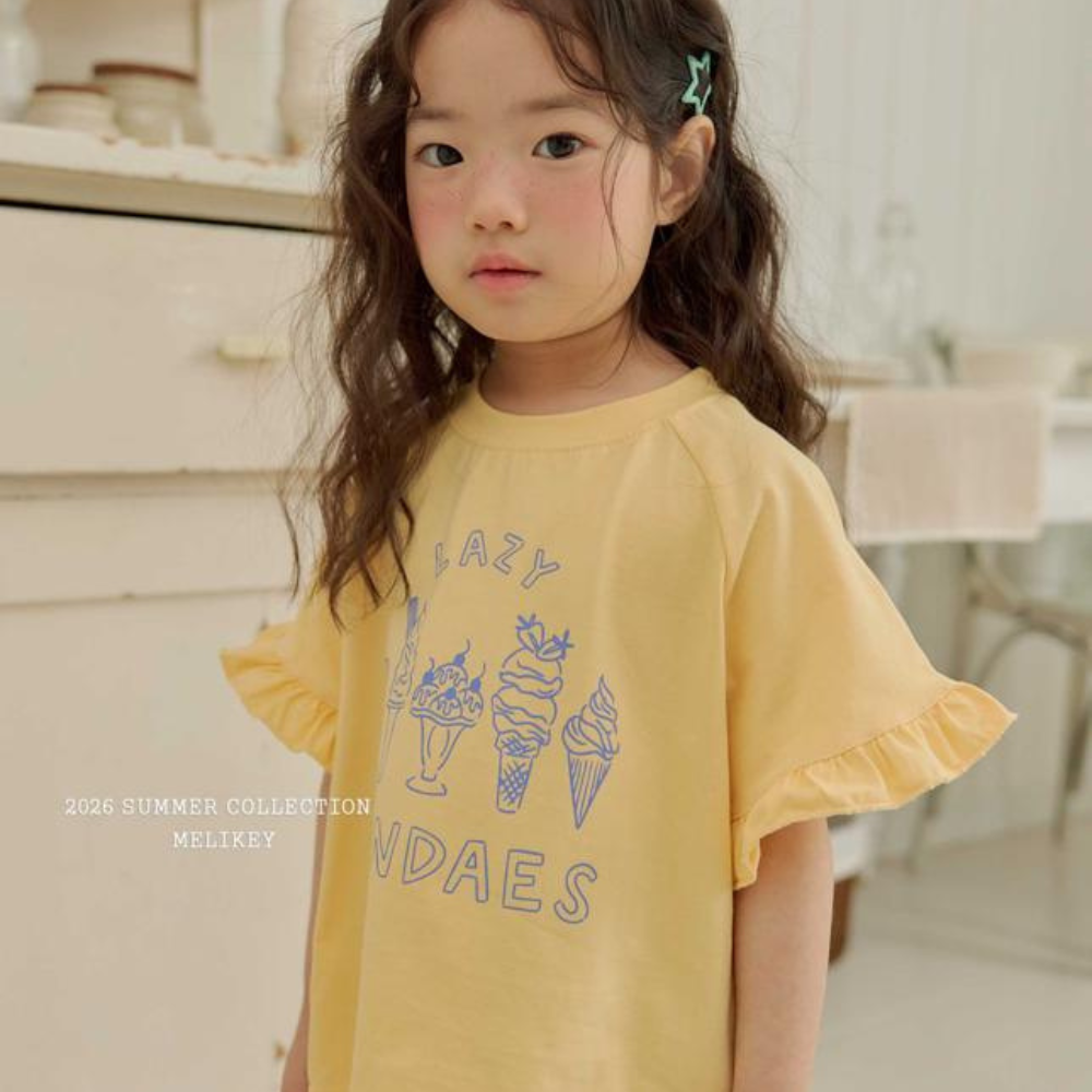 【26/夏】【店舗販売/即日発送】袖フリルスイーツTシャツ
